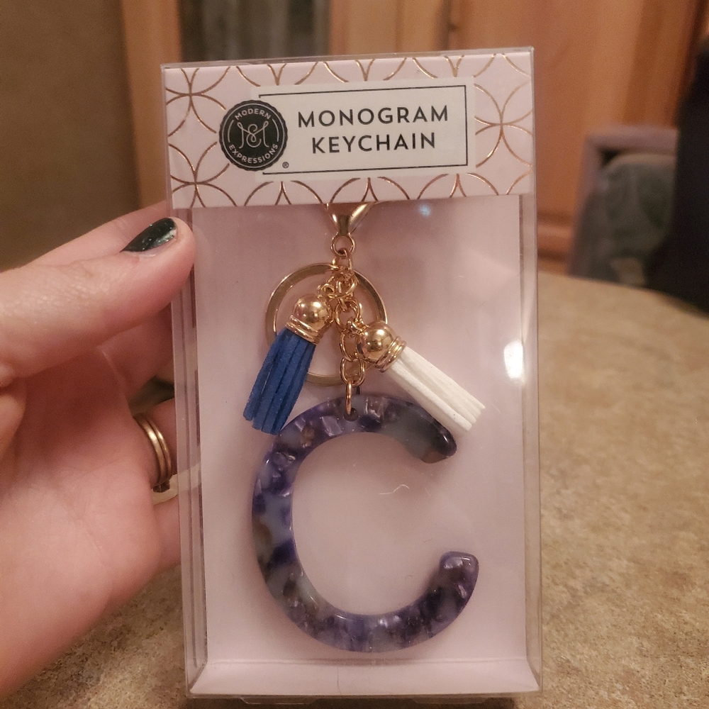 Monogram keychain